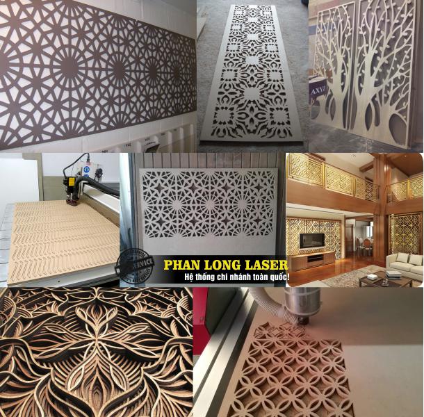 Đục lỗ cắt CNC laser làm vách ngăn trang trí nghệ thuật kiến trúc