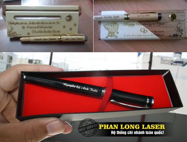 Địa chỉ Khắc Laser lên bút viết tại Sài Gòn Đà Nẵng HN
