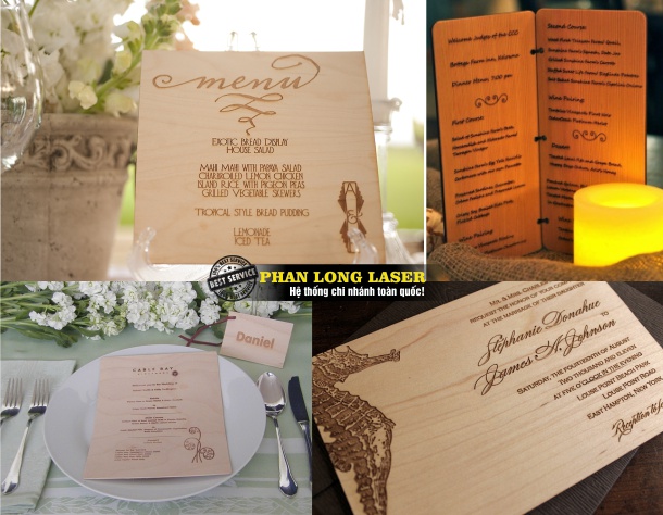 Địa chỉ Sản Xuất Làm Menu Gỗ, Menu Mica nhựa cao cấp theo yêu cầu lấy liền