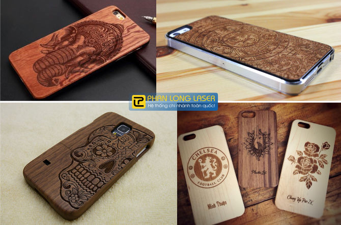 Xưởng khắc laser Cnc theo yêu cầu lên thân vỏ bao da ốp lưng điện thoại Khắc logo hoa văn, khắc thư pháp, khắc hình ảnh chân dung lên điện thoại theo yêu cầu
